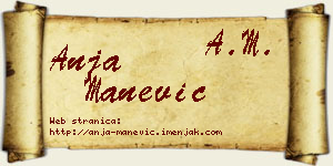Anja Manević vizit kartica